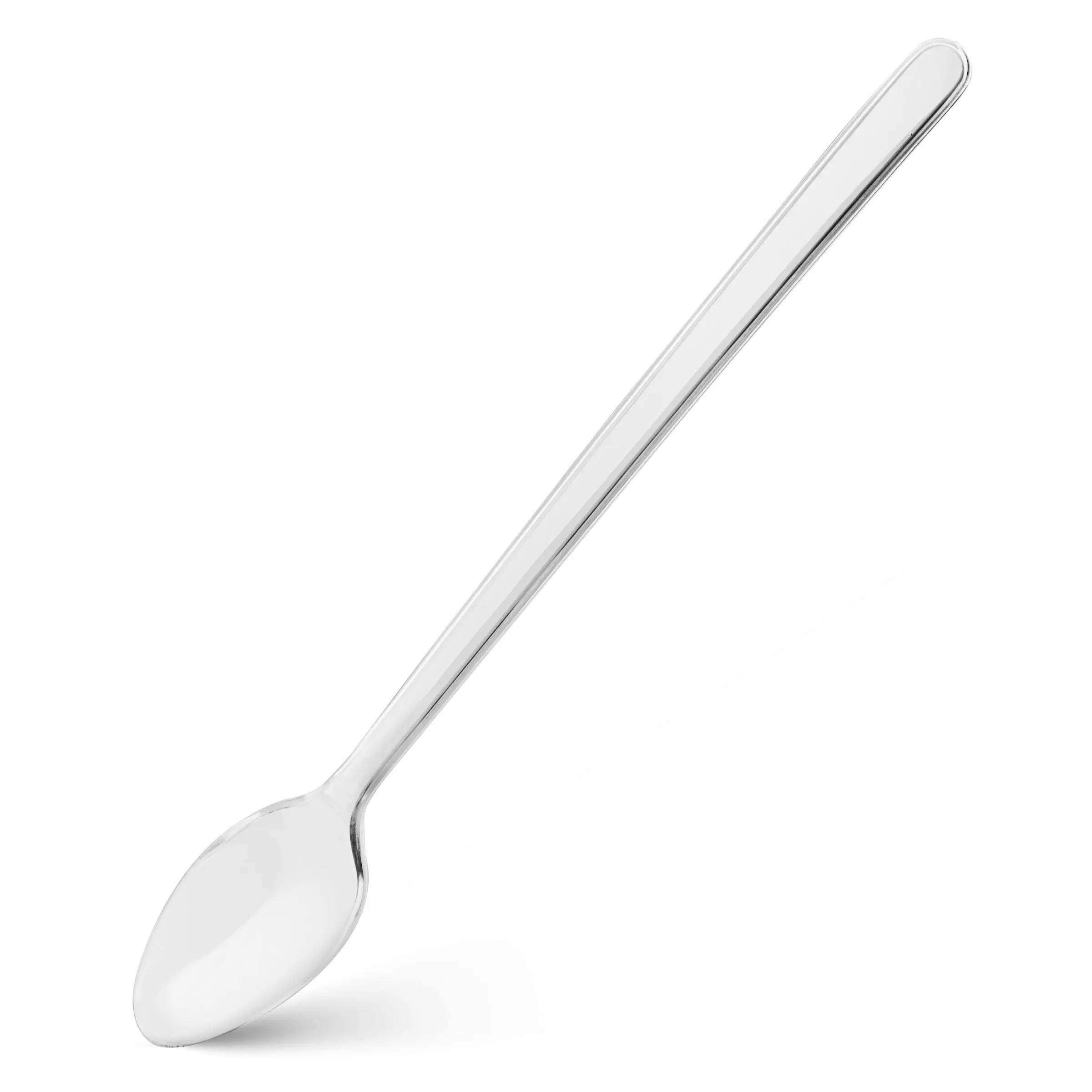 Disposable Plastic Spoons 50 Piece 7 Inch Clear - Spoons for Smoothie, Ice Cream, Mini Spoons for Tasting, Sampling, Appetizers, Small Catering Supplies