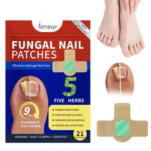 21/42/63Pcs Upgrade Fungal Nail Care Patches, 21Pcs/Bag, Toenail Fungus Treatment Extra Strength, Nighttime Nail Patches, Nail Fungus Care Patches, Overnight for Damaged Nails Foot Nails Repair Care, Easy to Use