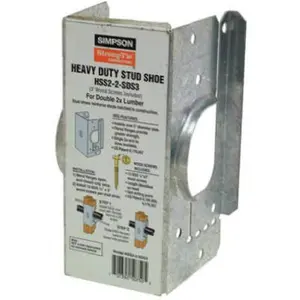 Simpson Strong Tie HSS2-2-SDS3 3 Stud Shoe With Screws