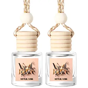 Scented Car Air Freshener - Long Lasting Car Diffuser - Last 60+ Days, Vanilla Cream Scent, Aesthetic Car Charm, Leak-Resistant, Gift Ready, Long-Lasting Vanilla