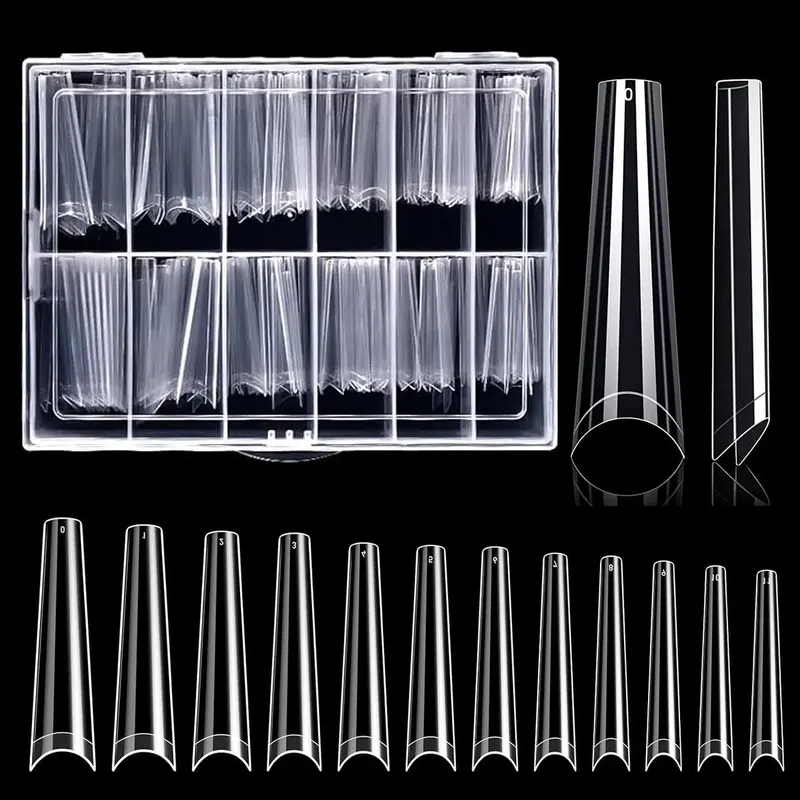 Transparent Nail Tip Set, 240pcs/box Nail Art Kit, Nail Art Accessories for Women & Girls, DIY Nail Art Kit, Nail Extension Kit, Fake Nails Extensions, Nail Art Products