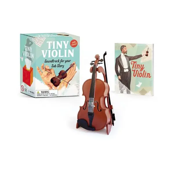 Tiny Violin: Soundtrack for Your Sob Story RP Minis Mini Book, Humorous Gag Gift, Chinrest Accessory