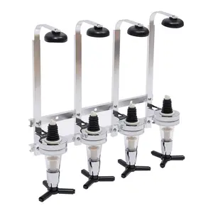 Wine Dispenser 4 Bottle Alohol Wine Bottle Rack Liquor Dispenser Stand Walled Mounted Drink Beer Wine Bar Butler Utensils Aluminium