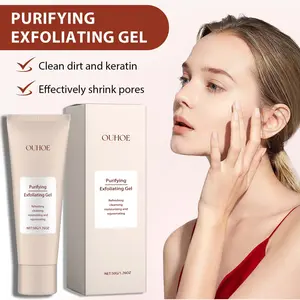 OUHOE Exfoliating Purifying Gel, Cherry Blossom Enzyme Facial Cleanser, Pore Cleansing & Skin Repairing Face Wash