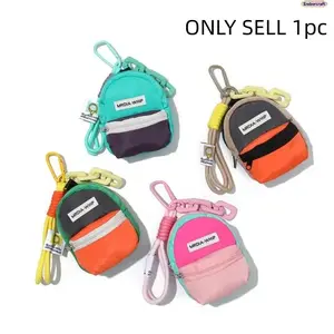 Mini Coin Purse Earbud Storage Case, Cute Zipper Keychain Pouch for Coins, Keys and Earphones, Portable Small Organizer Bag for Travel, Daily Carry, Backpack Accessories and Home Storage