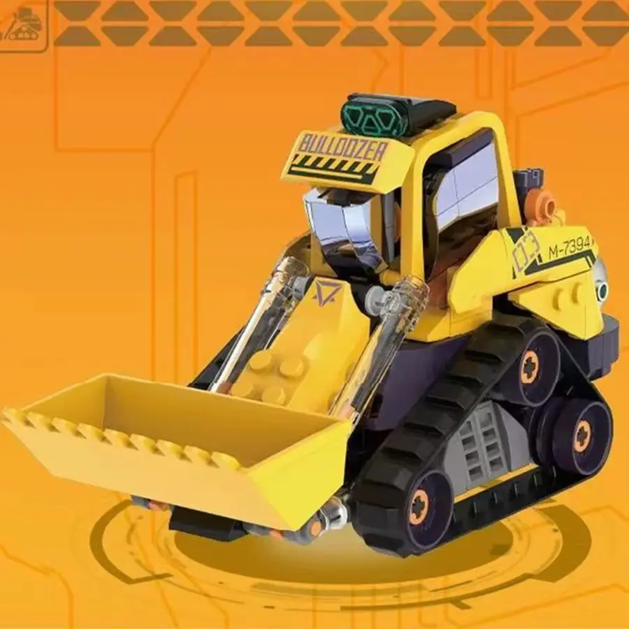 City Dream Hero Engineering Series Bulldozer Building Blocks, Bulldozer, Beautiful Desktop Decoration, Kids Toy, Home Decor