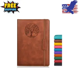 Lined Journal Notebook for Women Men,256 Thick Pages,A5 Hardcover Vintage Leather Journal  5.7"×8.3"
