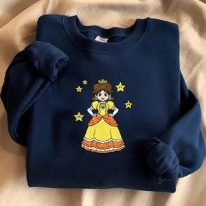 Embroidered Princess Daisy Sweatshirt, Matching Girls Trip Sweatshirt, Gift For fan