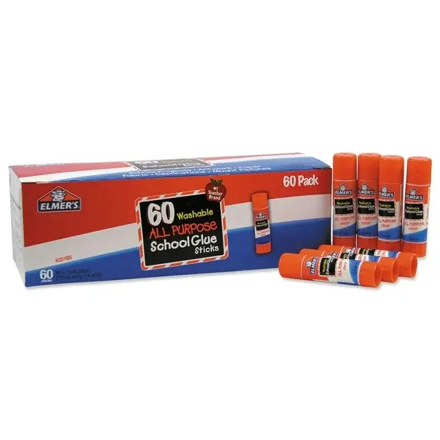 7 Gram, 60 Count,All Purpose School Glue Sticks, Washable