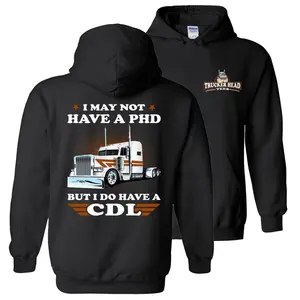 Funny Trucker Hoodie: CDL Truck Driver Gift,Gift For Dad, Truck Hoodie