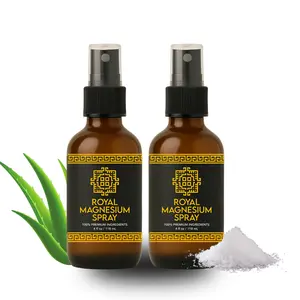 Royal Magnesium Spray 2-Pack - Luxurious Wellness Essential for Muscle Tension Relief & Restful Sleep - Natural Aromatherapy Solution for Healthy Skin & Fitness Therapy