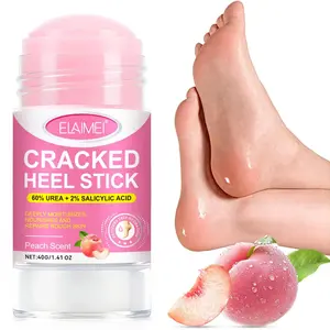 ELAIMEI Peach Intensive Foot Care Stick, Foot care product, Cracked heel repair, Dead skin removal for feet, peach formula enriched with urea, salicylic acid to Moisturize, soften rough, dead skin and smooth. Suitable for use on the soles of the feet