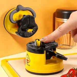 Mini Suction Cup Knife Sharpening Tool, Adsorbable Knife Sharpener, Compact & Easy to Use Tungsten Steel Manual Sharpener for Household Kitchen Knives & Fruit Knifes