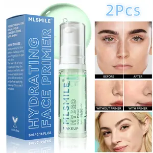MLSMILE 2Pcs Hydrating Face Primer Set for Oil Control & Long-lasting Moisture Smooth Skin Base Primer Minimizes Pores & Fine Lines Matte Finish Makeup Primer Matte Flawless Moisturizer Moisture Cosmetic Hydrate Moisturizing Foundation Minimizer