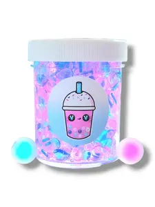 Cotton Candy Popping Boba Clear Crunchy Fishbowl Slime – Handmade ASMR Sensory Slime for Ages 8+ – Hoshimi Slimes