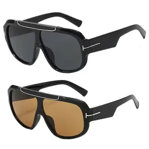 【Summervibes】2Pcs Unisex Full Rim Retro Aviator, Thick Frame Large Classic Vintage Style Sun Glasses, UV Protection Large Frame Beach Fashion Eyewear Accessory