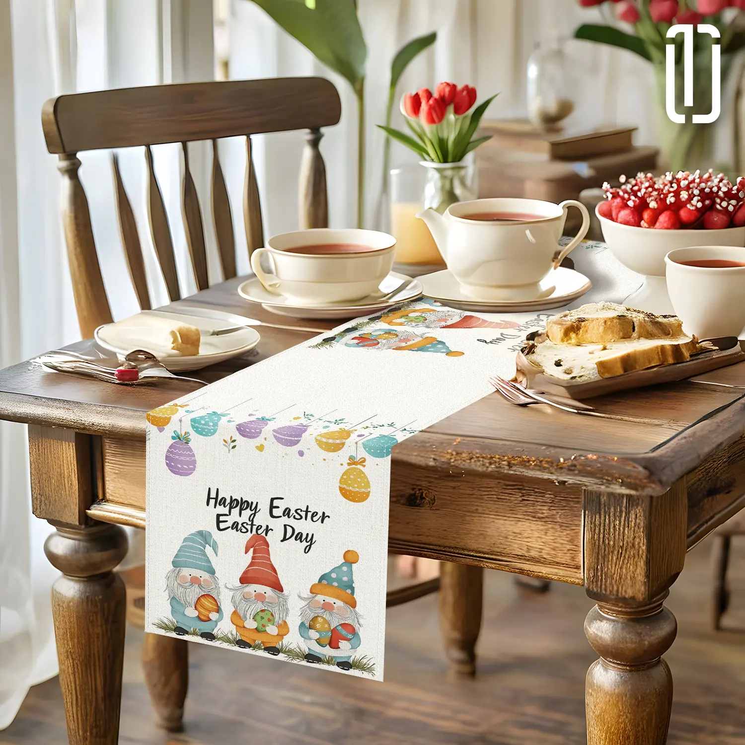 Easter Tablecloth, Holiday Decoration, Perfect for Spring Celebrations, Home Use, Party Occasions, High-Quality Material