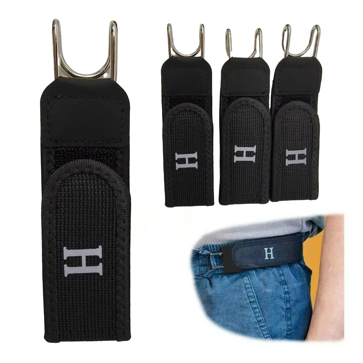 2pcs Tactical Metal Hook Elastic Belt (Unisex) - Soft Adjustable Side Belt, Tactical Grade Elastic Support