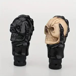 Skull & Rose Resin Shift Knob, Universal Gear Shift Knob for Car Interior Upgrade,  Car Accessories
