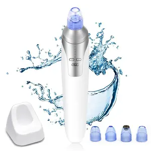 Facial Microdermabrasion Wand - Pore Vacuum, Blackhead Remover, Acne Exfoliator, Wrinkles Reducer for All Skin Types - Microdermabrasion Machine with 4 Heads & Dual Charging Mode ,pad comfort