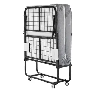 VEVOR 31 in x 75 in Folding Bed with 5 in Mattress, Twin Size, Grey, for Adults, Guest