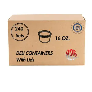 16 oz Deli Container - 240/Case Kitchen Utensils