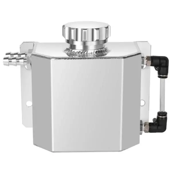 AlloyWorks 1000ml Universal Aluminum Radiator Coolant Overflow Recovery Water Bottle Tank