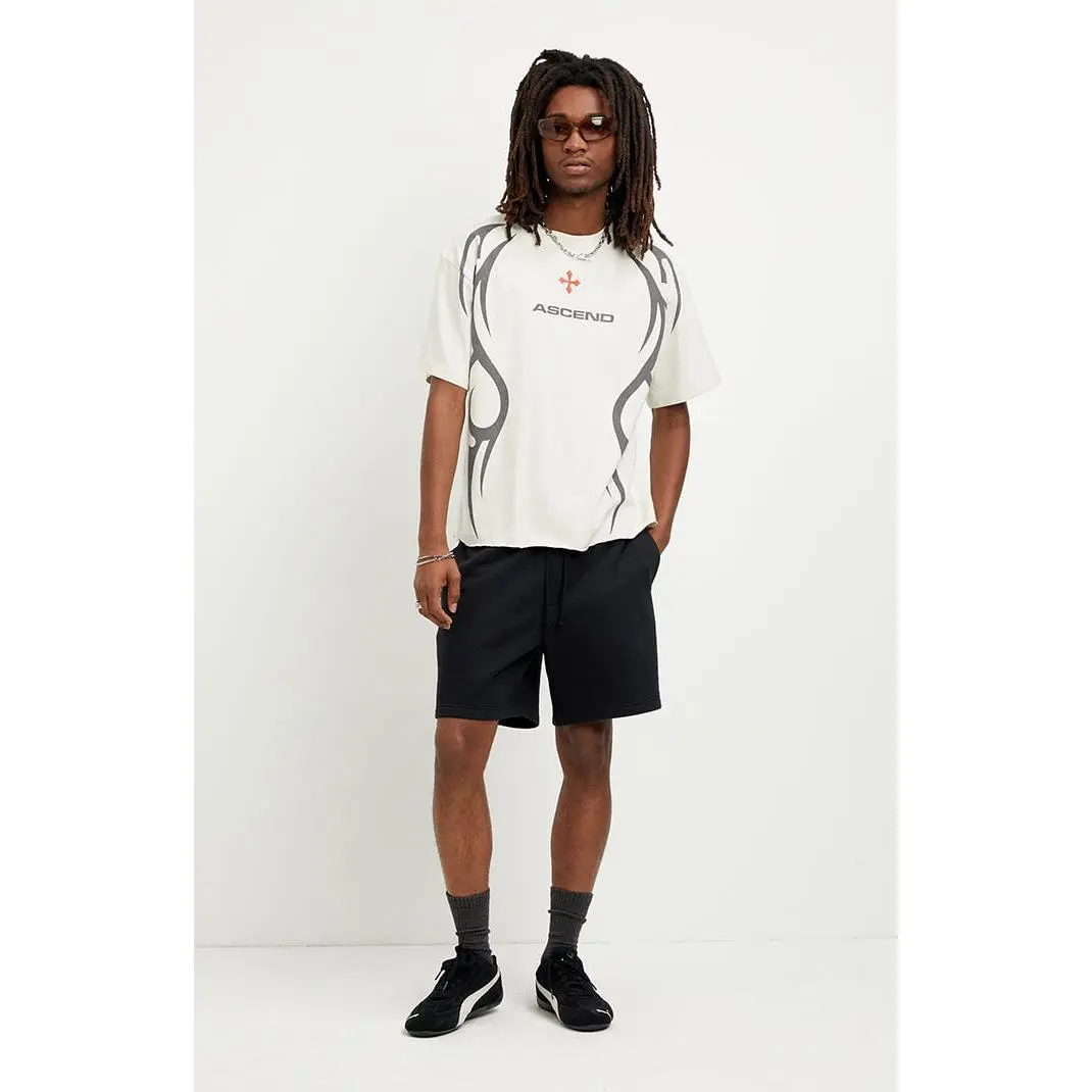 Pacsun Men's Fleece Black Sweat Shorts Pacsun Men's Fleece Black Sweat Shorts