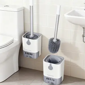 Wall-Mounted Toilet Brush Set, Long-Handled Holder, Bathroom Cleaning Tool, Essential Bathroom Cleaning Supplies, Perfect Christmas Gift for Home Organization