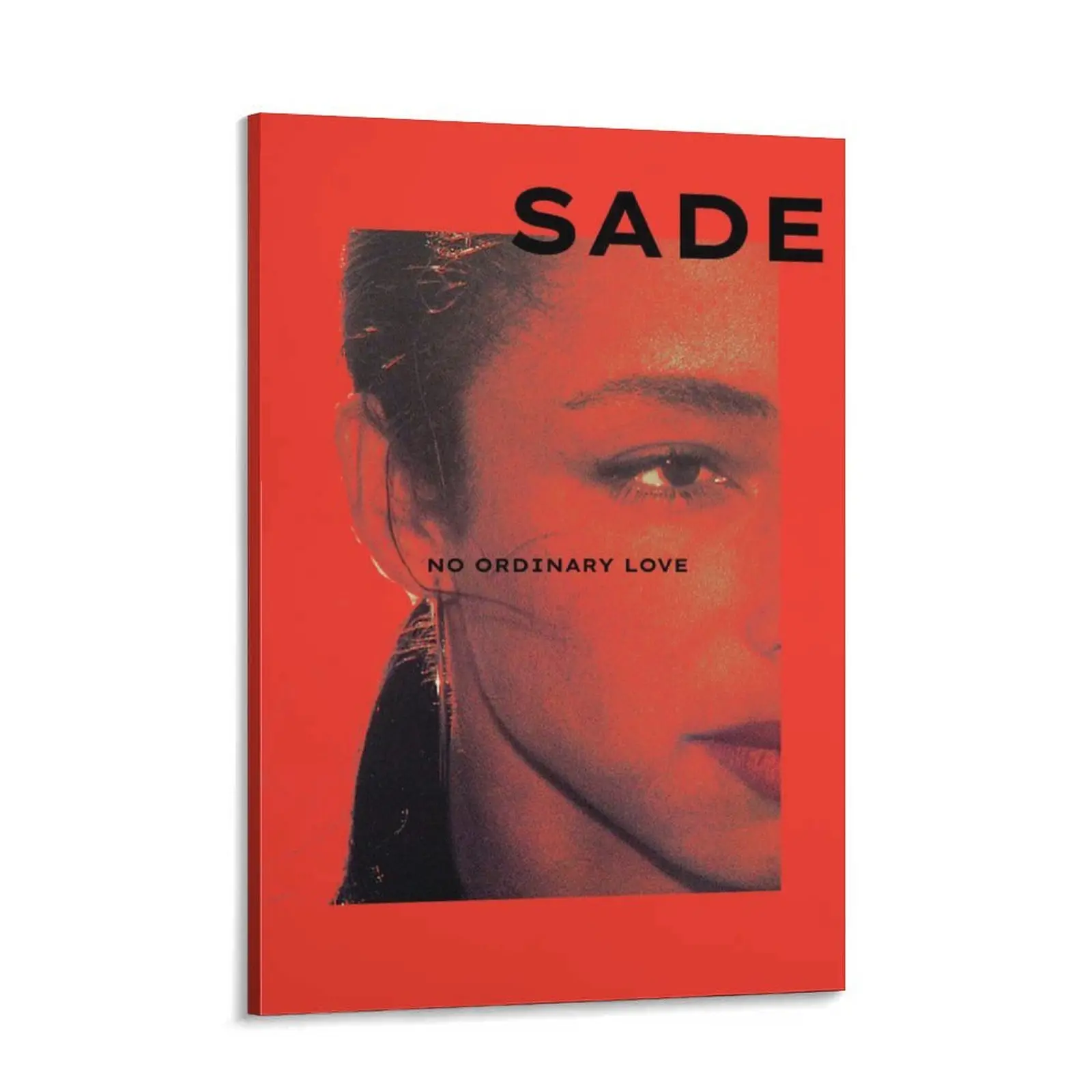Red and Black Sade Print Unframed Vintage Art Poster, Artistic Photo Paper Wall Decor, Minimalistic