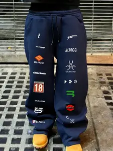 🔥 2026 TikTok hot print sports pants! Y2K street style, multi-color logo and technology printing. Loose and wide leg design, made of ultra soft fabric. Perfect for street wear, hip-hop styling, and a wide range of sizes. #Street Style # Y2K Fashion