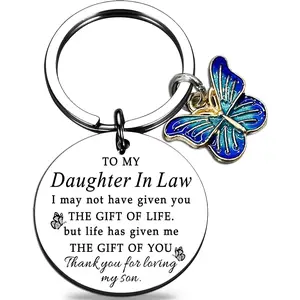 Unique Birthday Mothers Day Gifts for Daughter In Law Mother In Law Wedding Engagement To My DaughterLaw Keychain