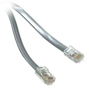 212 MAIN 25ft RJ12 6P6C Straight Modular Cable - RS232 Mod., Voice/Data Capable, Cost-Saving, Custom Length Option