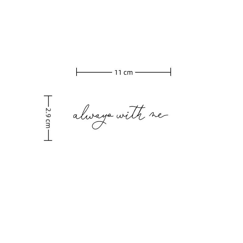 VIBE INK/Letter Character Temporary Tattoos Natural Herbal Ingredients Waterproof Anti-friction Long-lasting 7-15 Days Unique Body Art