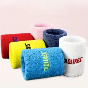 1PC Gym Yoga Cotton Sweat Wristbands Sport Wrist Brace Support Sweatband For Tennis Badminton Running Wrist Band