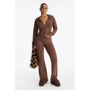 CozyCash Sweater Pant Set - Chestnut
