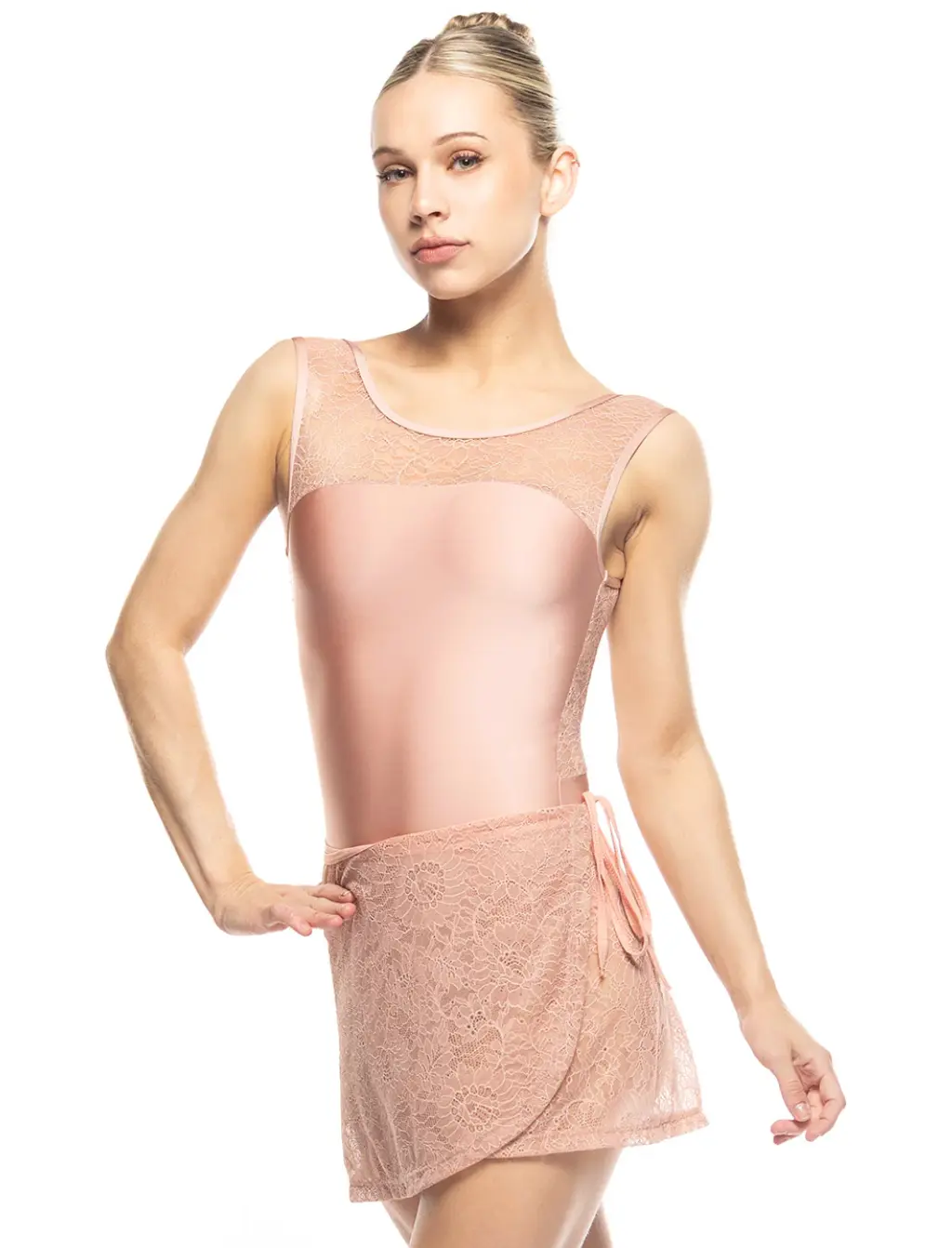Eleve Ida Leotard Rosewater Lace RTW