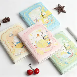 Honey Lemmon Curd Notebook , Kawaii Bear Magnetic-clasp Notebook, Cute Journal, Japanese Cute Journal Notebook, Premium Quality Paper for Boys Girls Kids Valentine Christmas Day Birthday Black Friday Cyber Monday