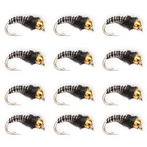 Floating Feather Supply Brassie Fly 12 Pack – Classic Midge Nymph Size 18