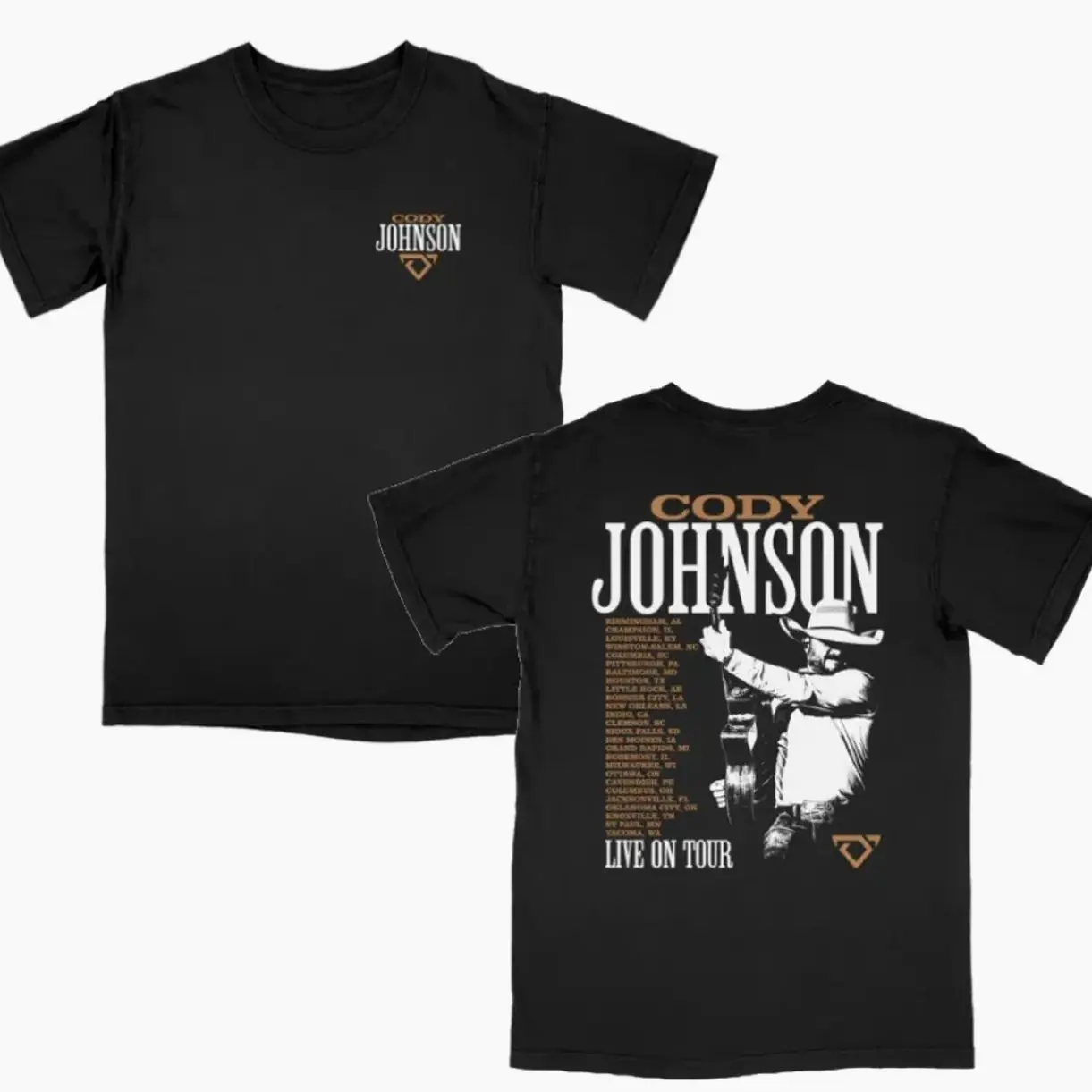 Cody Johnson Tour 2026 T-Shirt – Double Sided Country Concert Graphic Shirt Featuring Live On Tour Photo Design for Fans. MVK