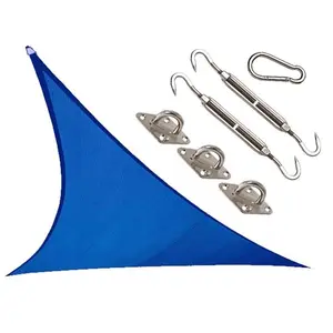 Coolaroo  12 x 12 ft. Triangle Coolhaven Shade Sail Kit- Sapphire
