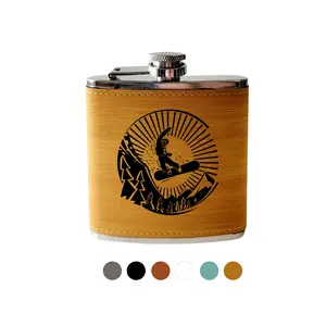 Flask-Snowboarding Skiing Engraved Gift for Him, Brother, Husband gift hip flask stainless steel