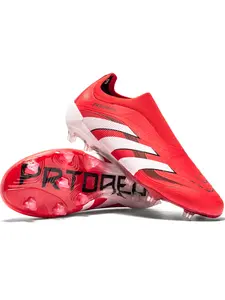 Men and Women Seamless Slip-On Football Shoes, Striped Design, Microfiber Upper, Tpu Sole, Comfortable and Durable, All Seasons