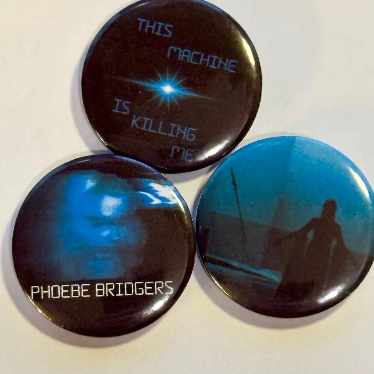 3 ops Phoebe Bridgers Inspired Button Pin