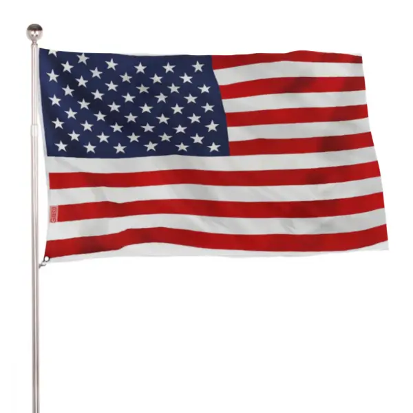 3x5 Ft 75D Bright Solid Synthetic Durable Printed Polyester American Flag - Home Decor Banner, Independence Day Decoration, Indoor-Outdoor Party Banner with Locking Feature for Home Supplies
