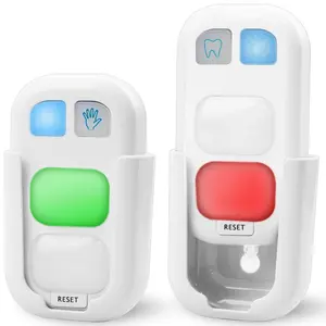 HONWELL Timer for Kids Battery Powered Tooth Brush Timer and Bathroom Hand Washing Timer with LED Color Light Great Gift for Children and Teens Training Coach (2 Pack) HONWELL