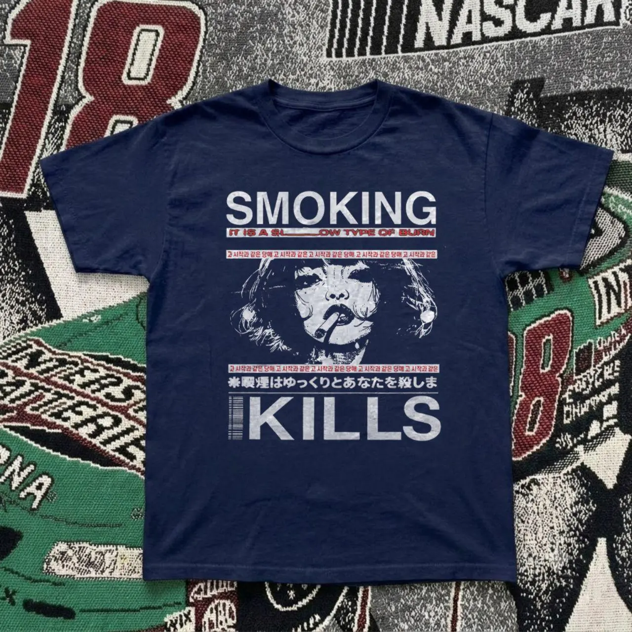 Smoking Kills Grunge Girl Graphic Tee