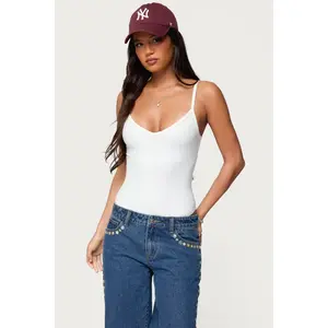 Teaghan V Neck Fitted Bodysuit