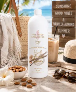 Polished Paradise Co Vanilla Almond Summer Holiday Scented Mop Soap 32 Oz Made in USA Premium Floor Cleaner for Multiple Floor Types Multipurpose