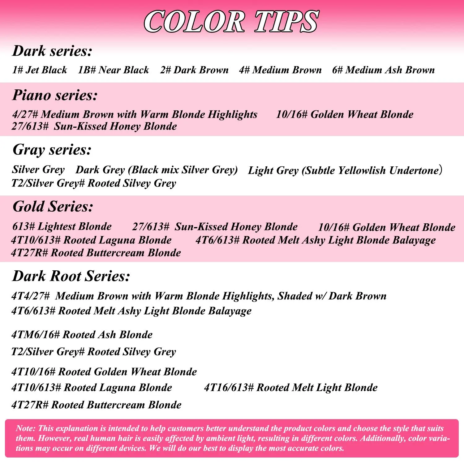 【Don't Buy, Gift-Style recommendation service】For the color and size selection of hair topper, for the uncertain buyers, you can contact customer service to help choose the right style.【 can directly contact customer service or homepage after-sales】